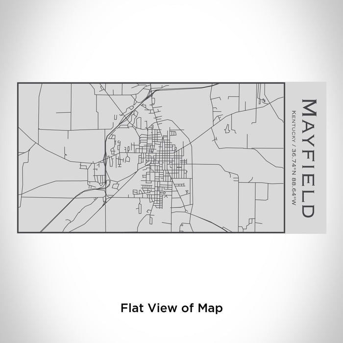 Rendered View of Mayfield Kentucky Map Engraving on 17oz Stainless Steel Insulated Cola Bottle