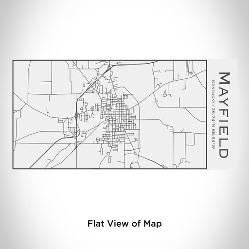 Rendered View of Mayfield Kentucky Map Engraving on 17oz Stainless Steel Insulated Cola Bottle in White