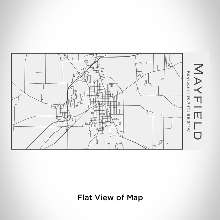 Rendered View of Mayfield Kentucky Map Engraving on 17oz Stainless Steel Insulated Cola Bottle in White