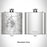 Rendered View of Mayfield Kentucky Map Engraving on 6oz Stainless Steel Flask