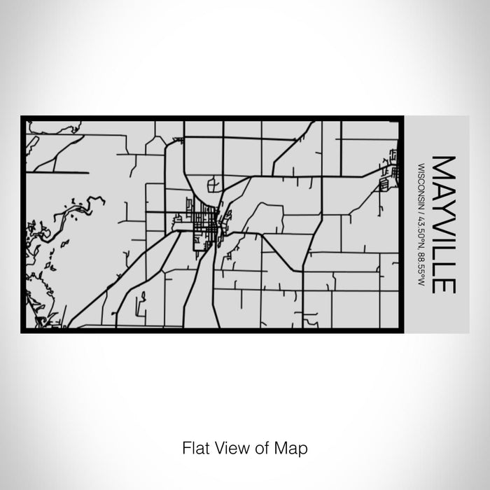 Rendered View of Mayville Wisconsin Map on 17oz Stainless Steel Insulated Cola Bottle in Stainless