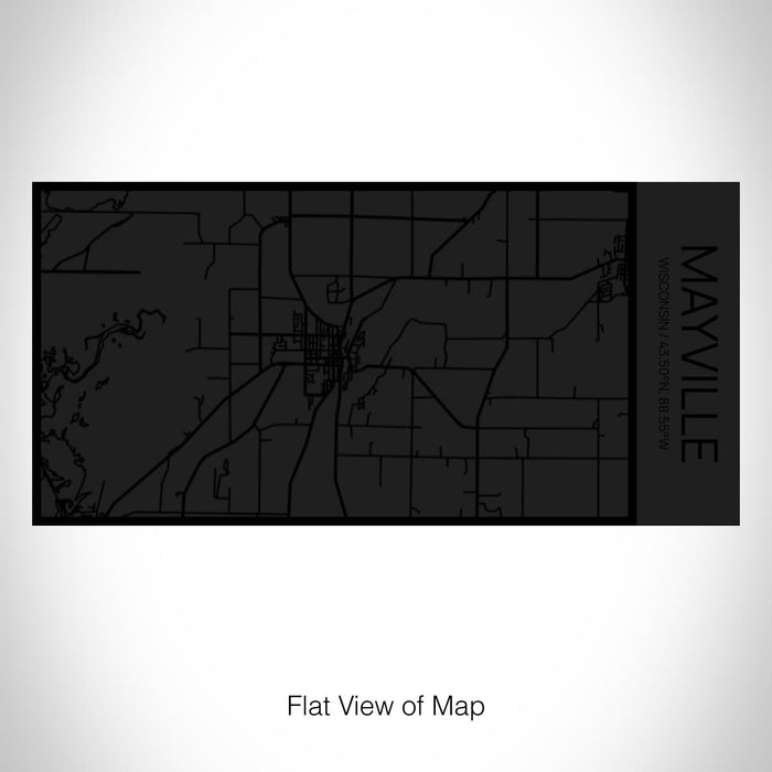 Rendered View of Mayville Wisconsin Map on 17oz Stainless Steel Insulated Cola Bottle in Stainless in Matte Black
