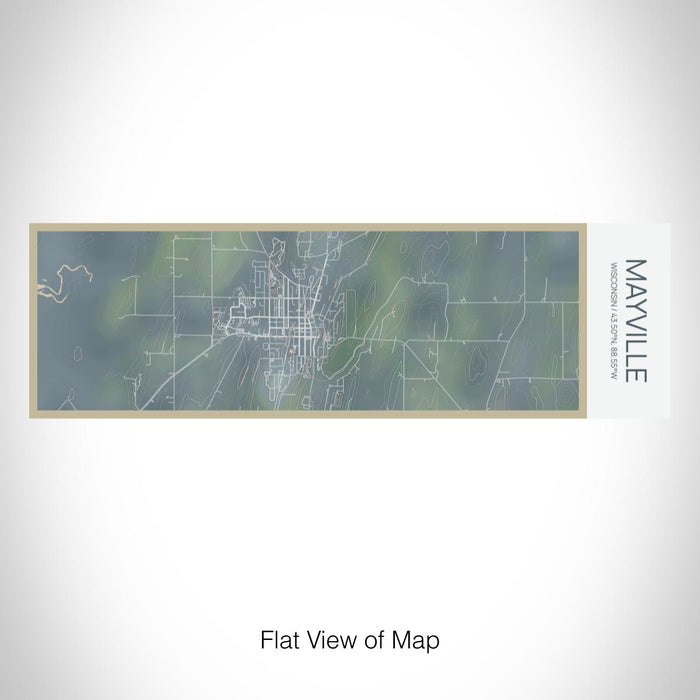 Rendered View of Mayville Wisconsin Map on 10oz Stainless Steel Insulated Cup in Afternoon with Sliding Lid