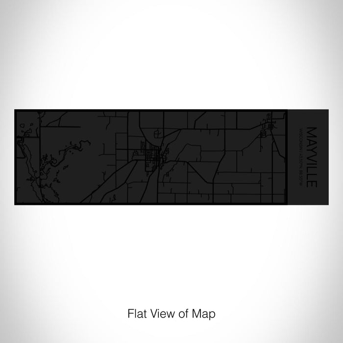 Rendered View of Mayville Wisconsin Map on 10oz Stainless Steel Insulated Cup in Matte Black with Sliding Lid