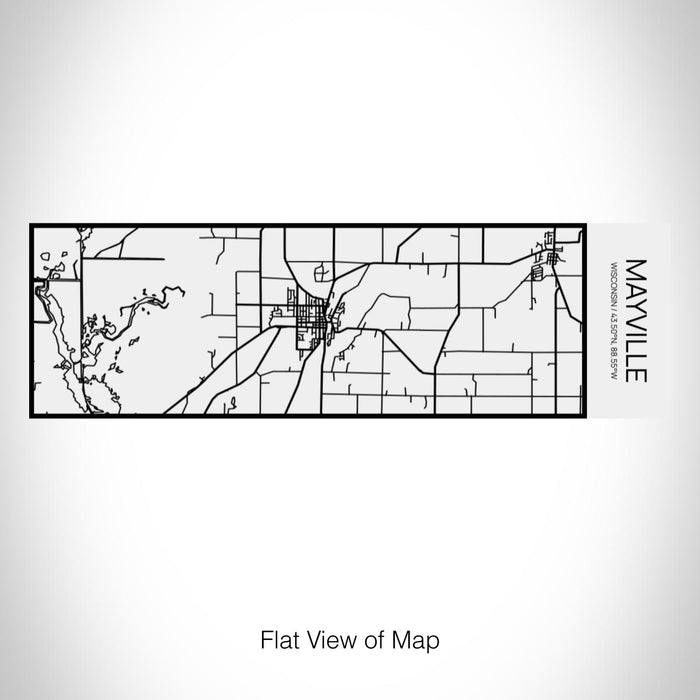 Rendered View of Mayville Wisconsin Map on 10oz Stainless Steel Insulated Cup in Matte White with Sliding Lid