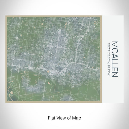 Rendered View of McAllen Texas Map on 20oz Stainless Steel Insulated Bottle with Bamboo Top with printed afternoon style map