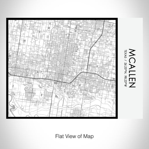 Rendered View of McAllen Texas Map on 20oz Stainless Steel Insulated Bottle with Bamboo Top with printed classic style map