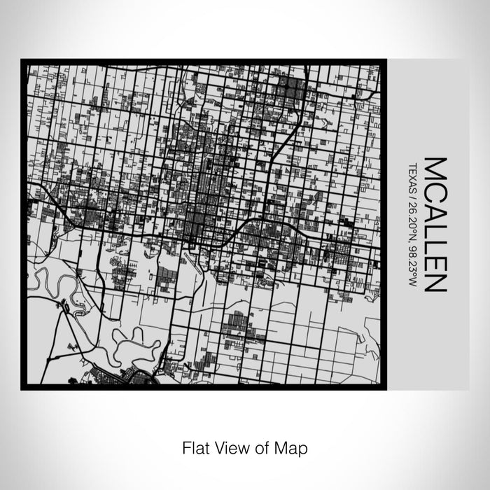 McAllen - Texas Tactile Lines Map Bottle with Bamboo Top — JACE Maps