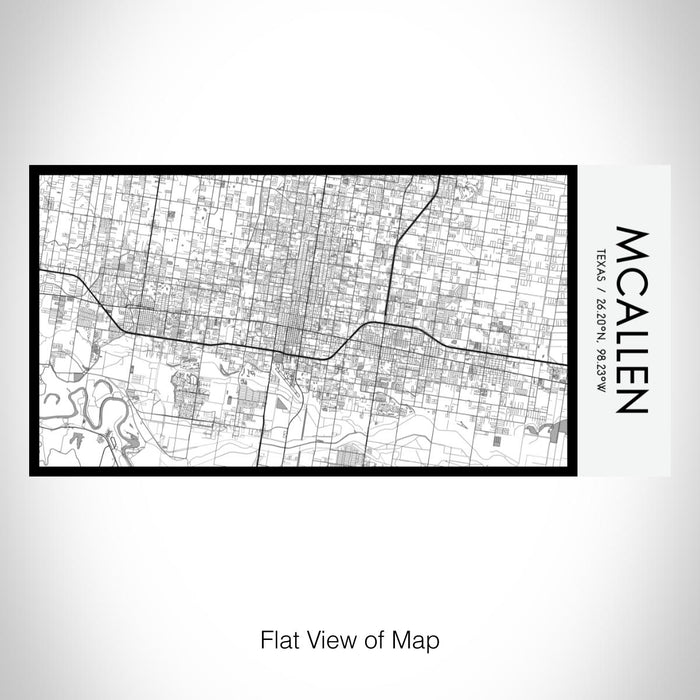 Rendered View of McAllen Texas Map on 17oz Stainless Steel Insulated Bottle with printed classic style map