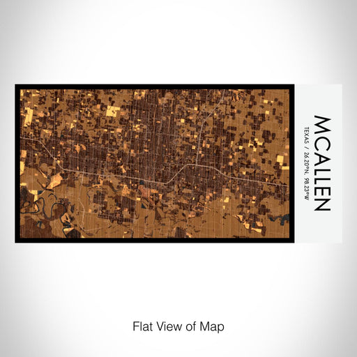 Rendered View of McAllen Texas Map on 17oz Stainless Steel Insulated Bottle with printed ember style map