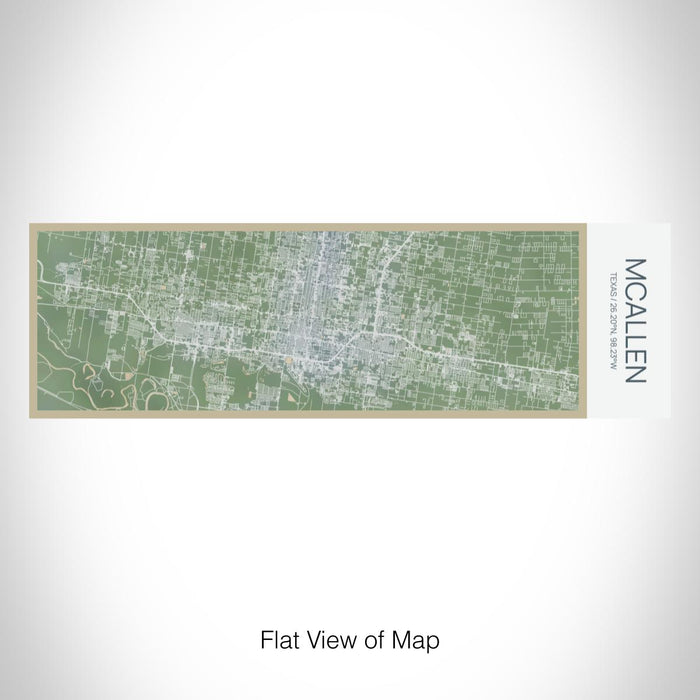 Rendered View of McAllen Texas Map on 10oz Stainless Steel Insulated Cup in Afternoon with Sliding Lid