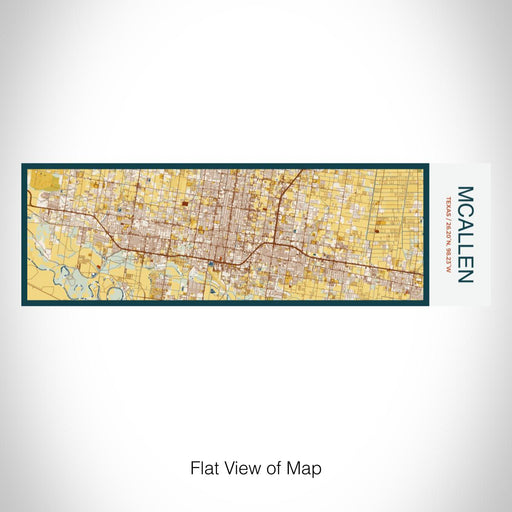 Rendered View of McAllen Texas Map on 10oz Stainless Steel Insulated Cup in Woodblock with Sliding Lid