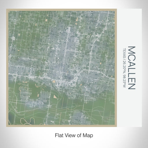 Rendered View of McAllen Texas Map on 17oz Stainless Steel Insulated Tumbler in Afternoon Map Style