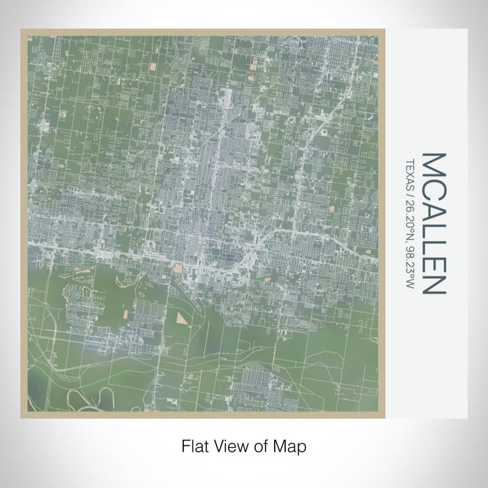 Rendered View of McAllen Texas Map on 17oz Stainless Steel Insulated Tumbler in Afternoon Map Style