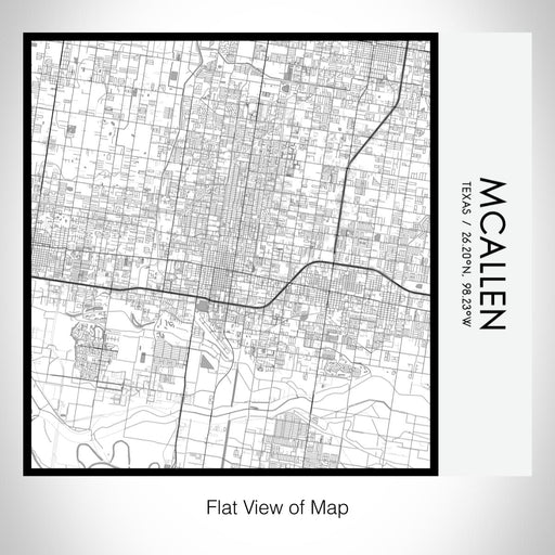 Rendered View of McAllen Texas Map on 17oz Stainless Steel Insulated Tumbler in Classic Map Style