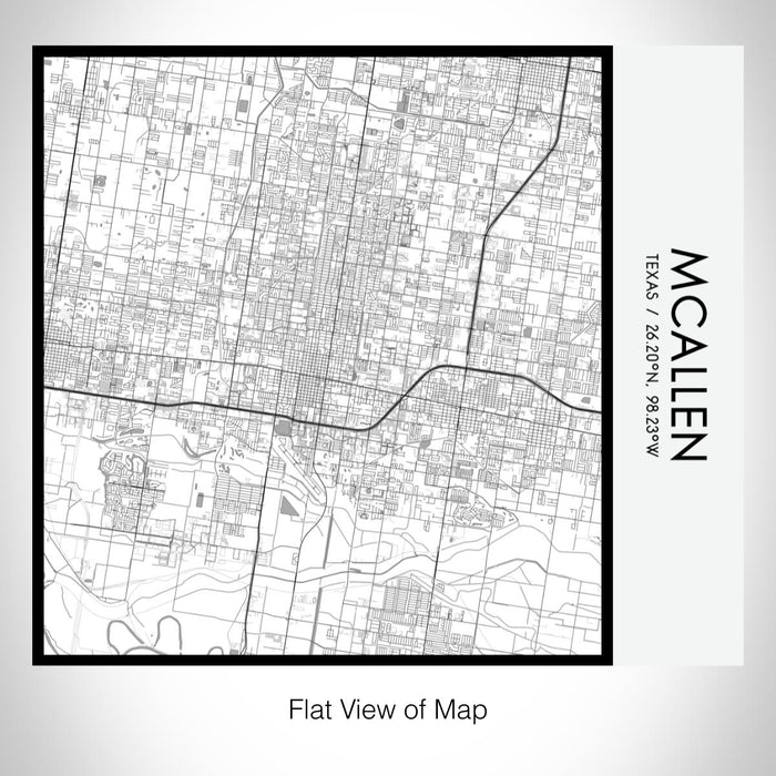 Rendered View of McAllen Texas Map on 17oz Stainless Steel Insulated Tumbler in Classic Map Style