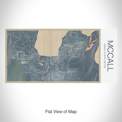 Rendered View of McCall Idaho Map on 17oz Stainless Steel Insulated Bottle with printed afternoon style map