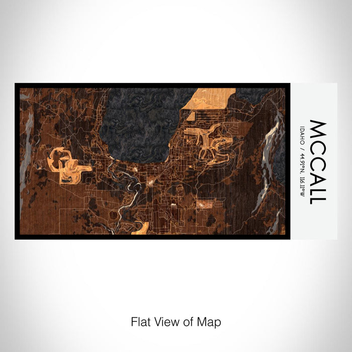 Rendered View of McCall Idaho Map on 17oz Stainless Steel Insulated Bottle with printed ember style map