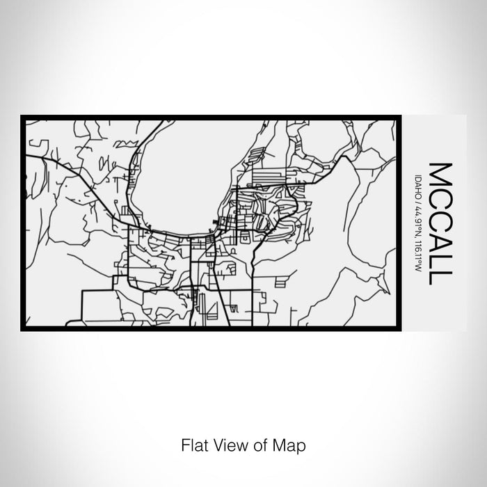 Rendered View of McCall Idaho Map on 17oz Stainless Steel Insulated Cola Bottle in Stainless in Matte White