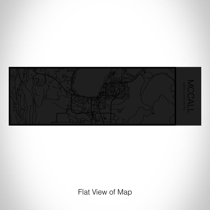 Rendered View of McCall Idaho Map on 10oz Stainless Steel Insulated Cup in Matte Black with Sliding Lid
