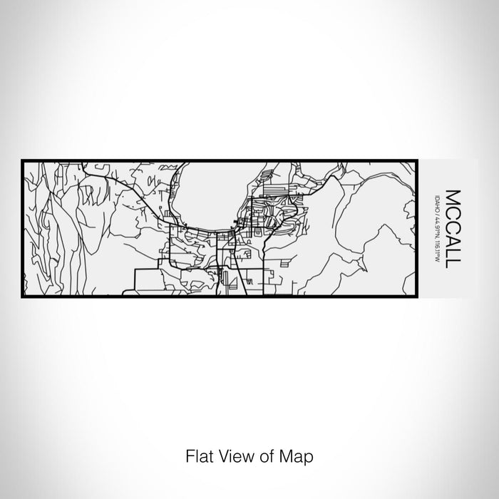 Rendered View of McCall Idaho Map on 10oz Stainless Steel Insulated Cup in Matte White with Sliding Lid