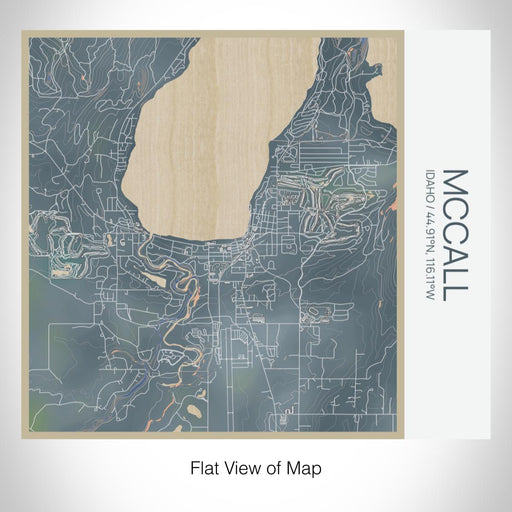 Rendered View of McCall Idaho Map on 17oz Stainless Steel Insulated Tumbler in Afternoon Map Style