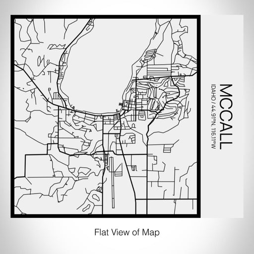 Rendered View of McCall Idaho Map on 17oz Stainless Steel Insulated Tumbler in Matte White with Tactile Lines