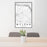 24x36 McLean Virginia Map Print Portrait Orientation in Classic Style Behind 2 Chairs Table and Potted Plant