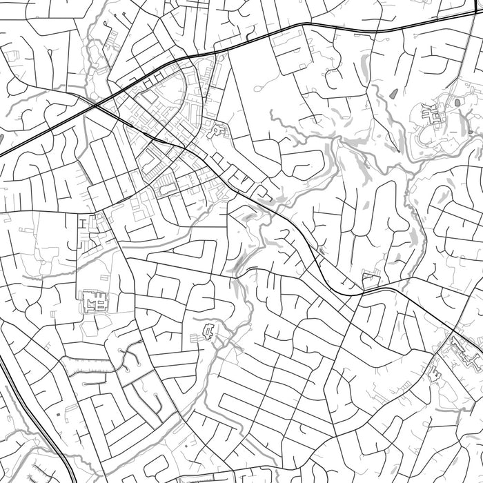 McLean Virginia Map Print in Classic Style Zoomed In Close Up Showing Details