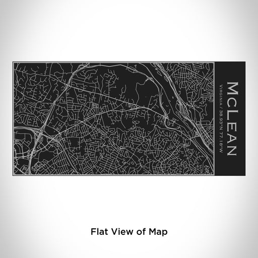 Rendered View of McLean Virginia Map Engraving on 17oz Stainless Steel Insulated Cola Bottle in Black
