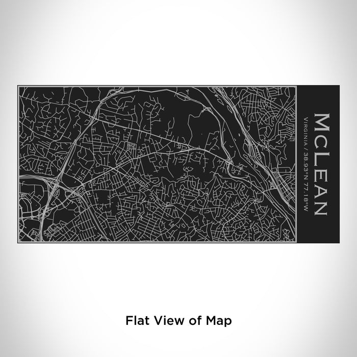 Rendered View of McLean Virginia Map Engraving on 17oz Stainless Steel Insulated Cola Bottle in Black