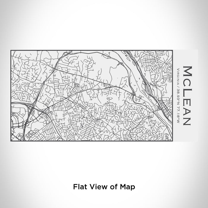 Rendered View of McLean Virginia Map Engraving on 17oz Stainless Steel Insulated Cola Bottle in White