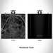 Rendered View of McLean Virginia Map Engraving on 6oz Stainless Steel Flask in Black