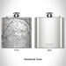 Rendered View of McLean Virginia Map Engraving on 6oz Stainless Steel Flask