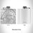 Rendered View of McLean Virginia Map Engraving on 6oz Stainless Steel Flask in White