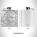 Rendered View of McLean Virginia Map Engraving on 6oz Stainless Steel Flask in White