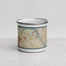 Front View Custom McLean Virginia Map Enamel Mug in Woodblock