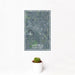 12x18 Medfield Massachusetts Map Print Portrait Orientation in Afternoon Style With Small Cactus Plant in White Planter