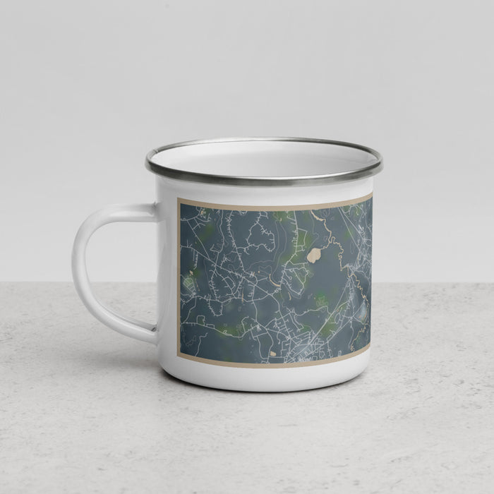 Left View Custom Medfield Massachusetts Map Enamel Mug in Afternoon