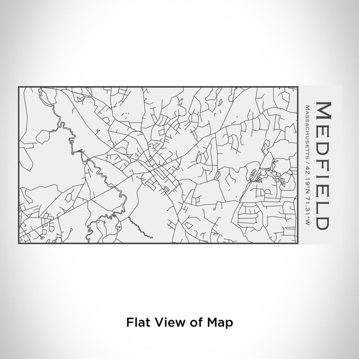 Rendered View of Medfield Massachusetts Map on 17oz Stainless Steel Insulated Cola Bottle in White