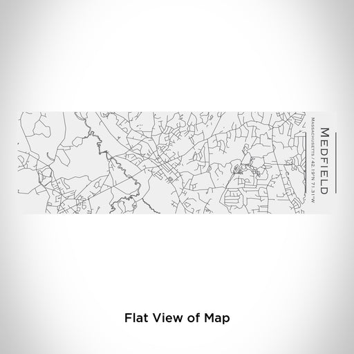 Rendered View of Medfield Massachusetts Map on 10oz Stainless Steel Insulated Cup with Sliding Lid in White