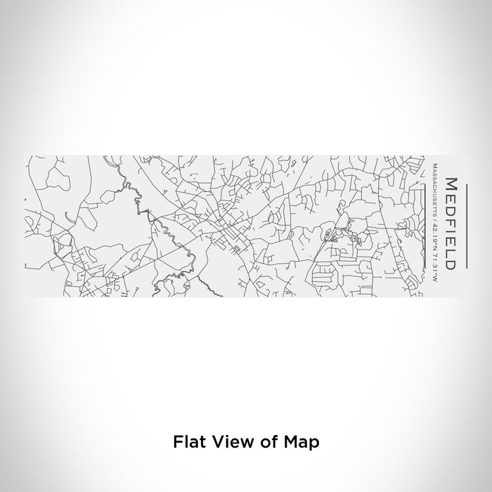 Rendered View of Medfield Massachusetts Map on 10oz Stainless Steel Insulated Cup with Sliding Lid in White