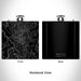 Rendered View of Medfield Massachusetts Map on 6oz Stainless Steel Flask in Black