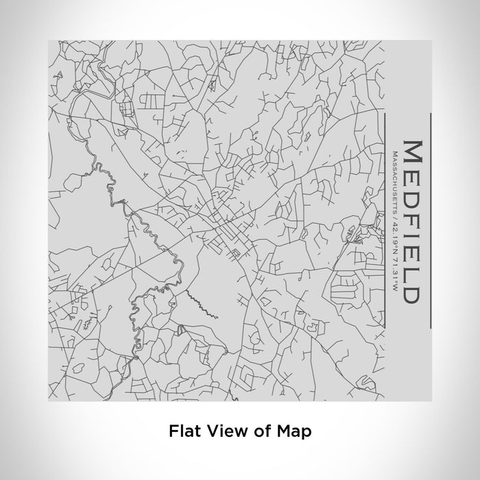 Rendered View of Medfield Massachusetts Map on 17oz Stainless Steel Insulated Tumbler