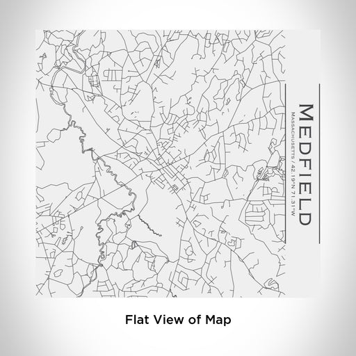 Rendered View of Medfield Massachusetts Map on 17oz Stainless Steel Insulated Tumbler in White