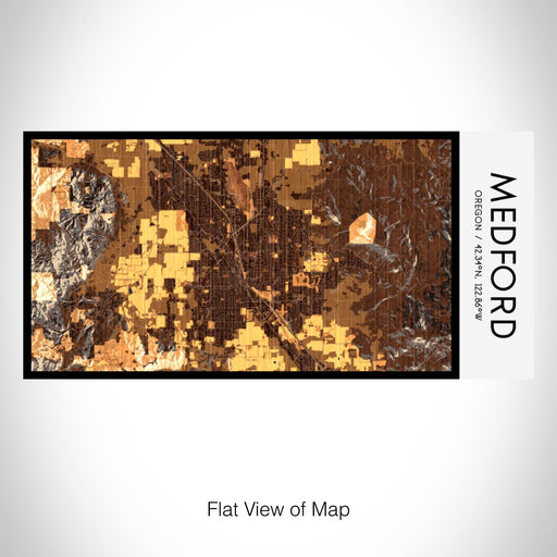 Rendered View of Medford Oregon Map on 17oz Stainless Steel Insulated Bottle with printed ember style map