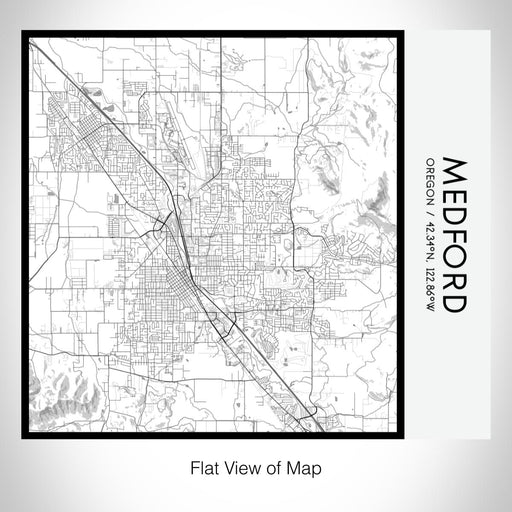 Rendered View of Medford Oregon Map on 17oz Stainless Steel Insulated Tumbler in Classic Map Style