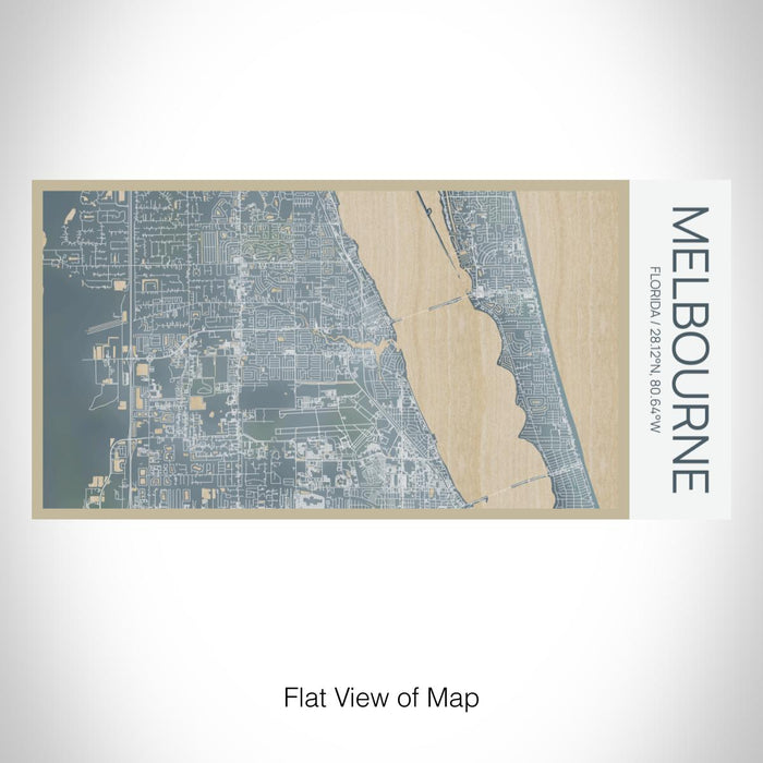 Rendered View of Melbourne Florida Map on 17oz Stainless Steel Insulated Bottle with printed afternoon style map