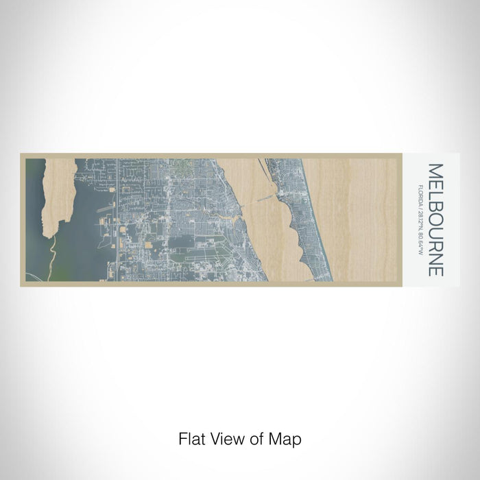 Rendered View of Melbourne Florida Map on 10oz Stainless Steel Insulated Cup in Afternoon with Sliding Lid