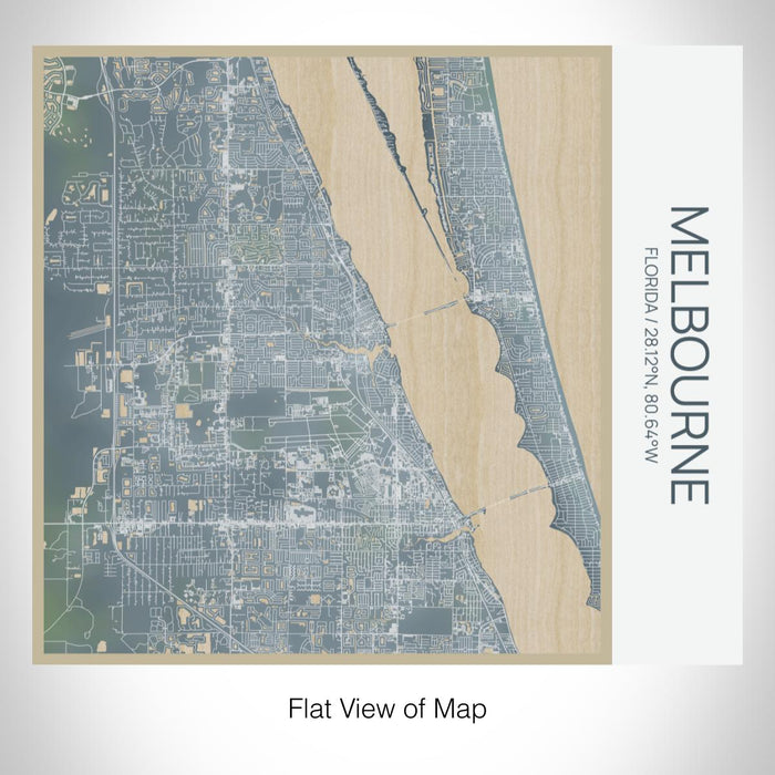 Rendered View of Melbourne Florida Map on 17oz Stainless Steel Insulated Tumbler in Afternoon Map Style